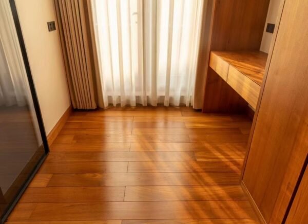 Solid wood flooring, Burmese teak wood, natural wood color